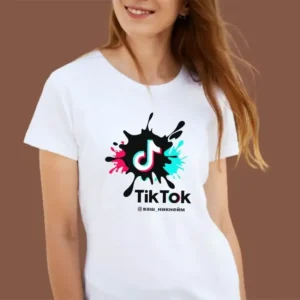 Футболка "Тик Ток" именная, женская.
